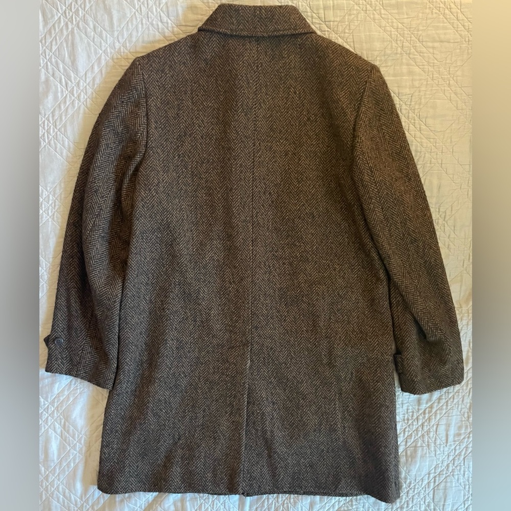 J. CREW Wool-blend herringbone overcoat in Black/Brown Size 40 NWD $450 CM500 - Picture 9 of 10